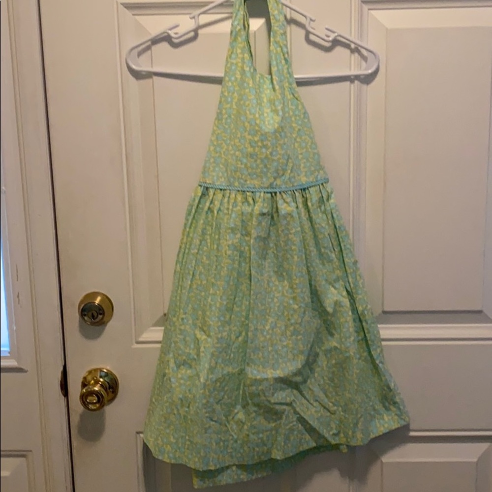 Blue and green flowers dress